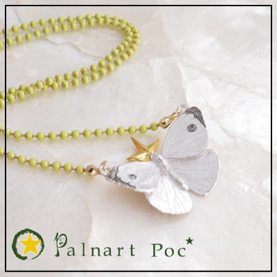 パルナートポック ネックレス モンシロチョウ 【Palnart Poc/パルナートポック】蝶 ちょうちょ モンシロ バタフライ チョウチョ アクセサリー