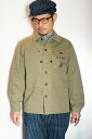 代引手数料・送料無料 BUZZ RICKSON'S (バズリクソンズ) USMCジャケット BR13550 "HERRINGBONE USMC JACKET TYPE M-1944" オリーブ 東洋エンタープライズ