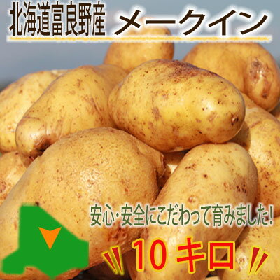 2013年新じゃがいも【予約開始】北海道富良野産　じゃが芋（ジャガイモ）メークイン10kg【楽ギフ_メッセ入力】　02P4Apr12　10P4Apr12　　【2sp_120405_b】