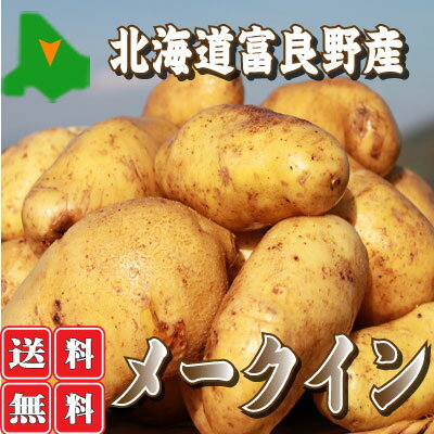 2013年新じゃがいも【予約開始】 北海道富良野産　じゃが芋（ジャガイモ）メークイン10kg　（種芋にも使用可能）【送料無料】 02P4Apr12　10P4Apr12　　【2sp_120405_b】★★★