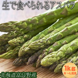 2024年ご予約販売 <strong>アスパラガス</strong> <strong>北海道</strong>産 送料無料 グリーン スイートアスパラ 1kg S〜Lサイズ込 テレビで紹介された【生】で食べられるアスパラ 別途送料が発生する地域あり　あすぱら　日時指定不可