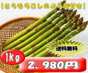 送料無料【500箱限定】【富良野産トモロコシのように甘いアスパラ】1kg北海道富良野産 最高級プレミアム グリーンアスパラ秀品(Lサイズ500gMサイズ500g)【合計1kg】 【送料無料】【gw_m_fs】【gw_m_wa】【gw_m_pt】【gw_m_re】 【gw_m_hb】【gw_m_tm】