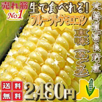 とうもろこし　北海道富良野産　恵味　12本入り　送料無料...:sweet-vegetable:10003232