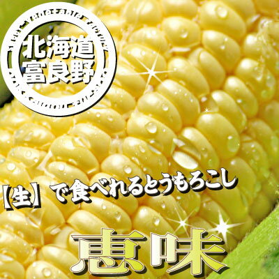 北海道富良野産　フルーツとうもころこし　恵味（めぐみ）　Lサイズ　12本入り【送料無料】【楽ギフ_メッセ入力】　【point_hkd_0601】