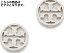 トリーバーチ ピアス シルバー ブランドロゴ サークル スタッズ Tory Burch Logo Circle Stud Earrings【コンビニ受取対応商品】