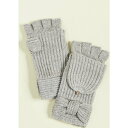 (取寄)ケイトスペード ソリッド ボウ ポップ トップ ミトンズ Kate Spade New York Solid Bow Pop Top Mittens HeatherGrey