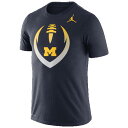 (取寄)ジョーダン メンズ カレッジ DF コットン フットボール アイコン Tシャツ ミシガン ウルバリンズ Jordan Men's College DF Cotton Football Icon T-Shirt ミシガン ウルバリンズ Navy