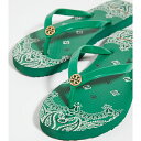 (取寄)トリーバーチ レディース シン フリップ フロップス Tory Burch Women's Thin Flip Flops Amazon GreenAmericanaBandana