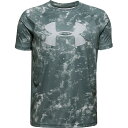 (取寄)アンダーアーマー ボーイズ UA テック ビッグ ロゴ プリンテッド ショートスリーブ トップ Under Armour Boys UA Tech Big Logo Printed SS Top Lichen Blue / Mod Grey