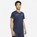 (取寄)ナイキ メンズ ラファ ドライフィット チャレンジャー SS テニス トップ Nike Men's Rafa Dri-FIT Challenger SS Tennis Top Obsidain White