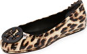 ()Tory Burch Women's Minnie Travel Ballet Flats g[o[` fB[X ~j[ gx oG tbc Natural Leopard