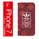 アディダス オリジナルス iPhone7 ケース 手帳型 花柄 レッド アイフォン 7 ケース adidas originals Booklet iPhone 7 Case【コンビニ受取対応商品】