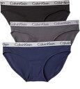 Calvin Klein Underwear Women's Radiant Cotton Bikini 3 Pack カルバンクライン アンダーウェア レディース レディエント コットン ビキニ 3 パック Black/Ocean Floor/Ashford Grey