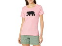ショッピングロンパース (取寄) ハットレイ ガールズ ベアー ファミリー パジャマ Hatley girls Bear Family Pajamas Women's Short Sleeve Pajama Tee - Black Bear on Pink