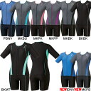 アリーナ(ARENA)女性用 フィットネス水着 ウイメンズ大きめカラースナップ付き袖付きセパレーツ LAR-6242W