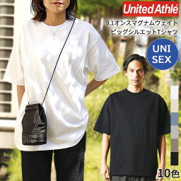 ユナイテッドアスレ United Athle 9.1オンス Tシャツ 9.1oz マグナムウェイト ビッグシルエット 9.1 トップス 半袖 無地 シンプル 4411 441101 <strong>4411-01</strong> unitedathle ヘビーウェイト ティーシャツ オーバーサイズ ビッグ 厚手 クルーネック 丸首