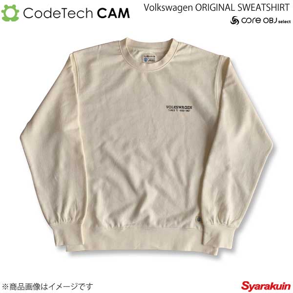 Codetech コードテック Volkswagen ORIGINAL SWEATSHIRT TYPE2 T1 BUS アイボリー Sサイズ CO-KVW-3350IV