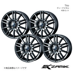 Zamik/Tito ヴィッツ 90系 15インチ車 アルミホイール4本セット【15×5.5J 4-100 INSET42 ディープメタル】0037586×4