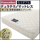 送料無料 マットレス セミダブル フランスベッド デュラテクノマットレス 高さ19cm セミダブルサイズ 抗菌 防臭 防ダニ加工 日本製 寝心地 マット スプリング構造 腰痛 ホテル 病院 寝室 2年保証 寝具