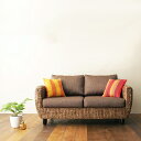 【送料無料】 ソファ 2人掛け 幅134 ウォーターヒヤシンス ウィージャ ソファー sofa 二人掛け 2人かけ アジアン 家具 高級感 脚付き 椅子 イス チェア 2人ソファー 2人掛けソファ ベンチ スパ エステ 応接間 ホテル 民泊 アジアン家具 アジアンテイスト アンティーク