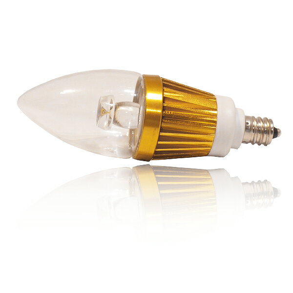 LED電球 E12 3W LED シャンデリア 小形電球形 電球色[2900-3000K]　ビーム 角度270°シャンデリア球交換品 ≪あす楽対応≫