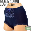 おしゃれ軽失禁パンツ女性用 おりもの生理用5cc吸水ショーツ...