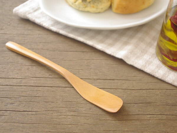 木製　バターナイフ（ナチュラル）　/木のカトラリー/ジャム用/はちみつ用/マーガリン用