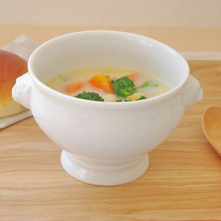 高品質！白磁　ライオントリュフスープ（L）　オーブン使用可能　　　白い食器/トリュフボール…...:t-east:10002891