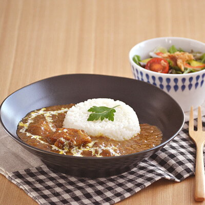 カレー皿 パスタ皿 食器 （黒マット） EAST パスタ皿・カレー皿 【アウトレット】 皿 お皿 おしゃれ 食器 大鉢 盛り皿 盛鉢 美濃焼 黒いお皿 黒い食器 和食器 大皿 カレーボウル パスタボウル サラダボウル