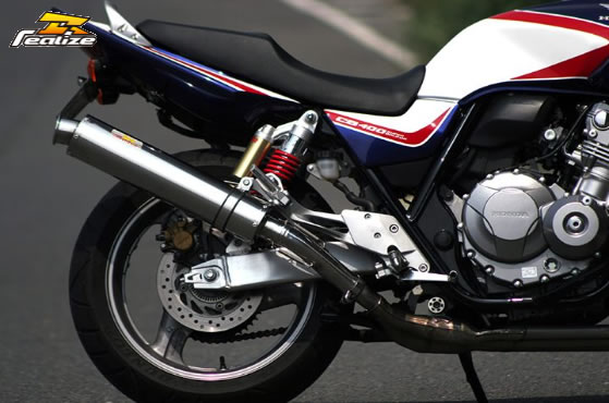 Realize(リアライズ) Aria（アリア） ステンレスマフラー・キャタライザー付 Type-C カールエンド CB400SF NC42 504-SO-003-01C