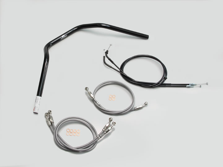 ハリケーン ナロー3型 ハンドルSET CB1300SF（03-09 SC54） ABS無車 ブラック H003-047B