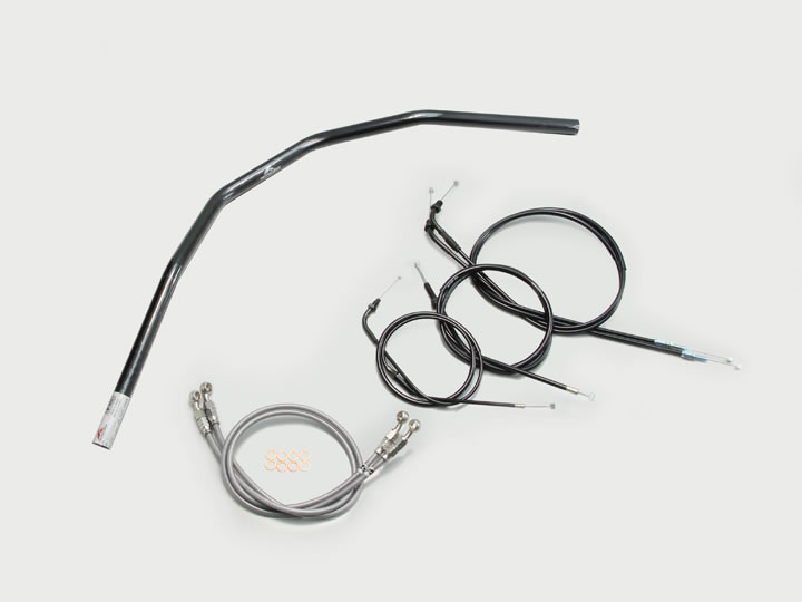 ハリケーン スーパートラッカー ハンドルSET CB750（92-08 RC42） ブラック H005-032B
