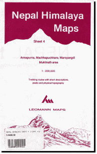 【ネパール・ヒマラヤ4 アンナプルナ Nepal Himalaya Sheet 4 Annapurna Area】