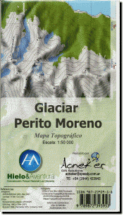 【ペリトモレノ氷河1/5万詳細図 Glaciar Perito Moreno】