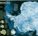 南極大陸の情報を満載したウォールマップ！【南極衛星地図 Antarctica, 1-sided Satellite Image】