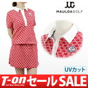 【30%OFF SALE】マウロアゴルフ/マウロア ゴルフ/ワンピース 半袖ワンピース ポロワンピース UVカット モノグラム柄 インナーパンツ付 胸ポケット付 MAULOA GOLF【レディース】マウロア ゴルフゴルフウェア