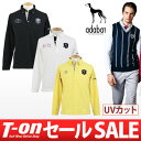 【50%OFF SALE】アダバット/アダバット/ポロシャツ 長袖ポロシャツ ボタンダウンポロシャツ 鹿の子素材 UVカット ロゴ刺繍/adabat【メンズ】アダバットゴルフウェア