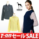 【50%OFF SALE】アダバット/アダバット/ポロシャツ 長袖ポロシャツ 吸汗速乾 ストレッチ ドットストライプ柄 鹿の子素材/adabat【レディース】アダバットゴルフウェア