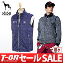 【40%OFF SALE】アダバット/アダバット/ベスト 中綿入りベスト デジタルプリントファブリック チェック柄 ロゴワッペン/adabat【メンズ】アダバットゴルフウェア