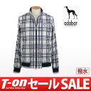 【40%OFF SALE】アダバット/アダバット/ブルゾン 撥水 ストレッチ チェック柄プリント ロゴ刺繍付 ダブルジップアップ/adabat【メンズ】アダバットゴルフウェア