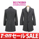 【40%OFF SALE】ブルネロ/ブルネロ/コート テーラードカラー ウール混素材 圧縮ウール 杢調 イタリア製生地使用 BLUNERO【メンズ】ブルネロゴルフウェア