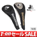 ブラック&ホワイト/ブラック アンド ホワイト/ヘッドカバー ドライバー用ヘッドカバー 460cc対応 クロコダイル型押し調 ファスナー式/Black&White【2017年秋冬新作】 【メンズ】ブラック&ホワイト