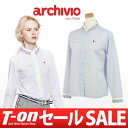 【30%OFF SALE】アルチビオ/アルチビオ/カジュアルシャツ 長袖カジュアルシャツ ストレッチ ストライプ柄 ロゴワッペン付 メッシュ襟archivio【レディース】アルチビオ【2017年春夏新作】ゴルフウェア