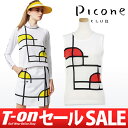 【30%OFF SALE】ピッコーネ/ピッコーネ クラブ/ベスト ニットベスト クルーネック 丸首ベスト ピッコーネシルエット チェック柄 麻混 PICONE CLUB【レディース】ピッコーネ クラブ【2017年春夏新作】ゴルフウェア