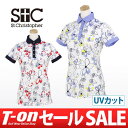 【30%OFF SALE】セントクリストファー/セントクリストファー/ポロシャツ 半袖ポロシャツ 吸汗速乾 UVカット アートテイストフラワー柄St.Christopher【レディース】セントクリストファー ゴルフウェア