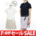【40%OFF SALE】スツールズ クレール プリュス/ワンピース 半袖ポロワンピース ストレッチ ドッキングワンピース フラワーレース柄 巻きスカート風 上品 STOOLS CLAIR PLUS【レディース】スツールズ クレール プリュス ゴルフウェア