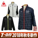 ルコックスポルティフ トレーニング ルコック le coq sportif メンズ ブルゾン ウィンドジャケット 保温 撥水 M~3Lまで 微起毛メッシュ裏地付き チェック柄 2018 秋冬 新作 ゴルフウェア