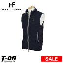 【30%OFF SALE】ヒールクリーク Heal Creek メンズ ベスト ジップアップベスト ストレッチ 異素材切替 配色ディテール ロゴモチーフワッペン 【送料無料】 2018年 秋冬 新作 ゴルフウェア