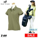 ヒールクリーク Heal Creek レディース ポロシャツ 半袖ポロシャツ ストレッチ 吸水速乾 UVカット ヨット柄プリント ヘンリー君刺繍 ロゴ付き 【送料無料】 2019 春夏 新作 ゴルフウェア