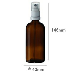 スプレー付き遮光瓶（茶色）100ml　30本セット　30％割引バルク販売